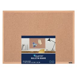 Quartet Cork Bulletin Board, 23" x 35", Oak Finish Frame (35-380352Q) - Thumbnail 2