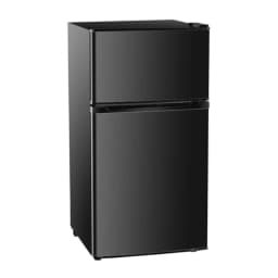 3.5 Cu.Ft Mini Fridge with Freezer Dual Door Fridge with 7 Level Adjustable Thermostat Refrigerator for Dorm, Office, Kitchen, Black - Thumbnail 1
