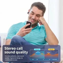 RHEA- Open Ear Bone Conduction Headphones Enhanced Comfort Wireless Black S19 - Thumbnail 6