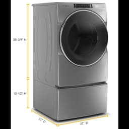 Whirlpool WED8620HC 27 Inch Front Load Electric Dryer with Steam Cycles - Thumbnail 5