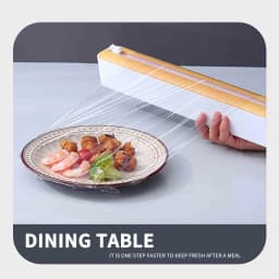 Kcavykas Cling Wrap Autumn Promotions Space-Saving Mounting Precise Cutting Implementation Cling Wrap With Cutter Durable Stable Versatility in Sizes - Thumbnail 9