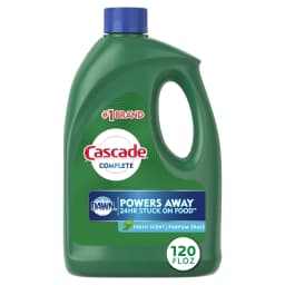 Cascade Complete Dishwasher Detergent Liquid Gel, Dish Detergent, Dish Soap, Fresh, 120 fl oz - Thumbnail 1