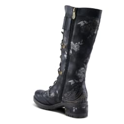 L'Artiste Kisha Boss Calf High Leather Boots – Hand-Painted Comfort - Thumbnail 7