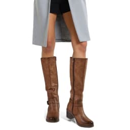 LuckLilac Women Knee High Boots Wide Calf Fashion Dress Shoes Chunky Heel Casual Work - Thumbnail 5