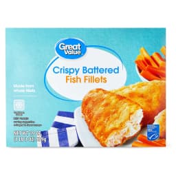 Great Value Crispy Battered Fish Fillets, 19 oz, 10 Count - Thumbnail 1