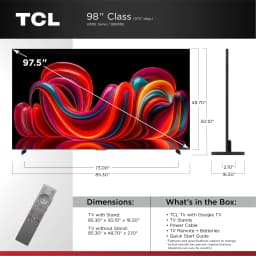 TCL 98” QM8L Series SQD-Mini LED QLED Smart Google TV (NEW 2026) - TCL Deep Color System with Super QLED - Thumbnail 2
