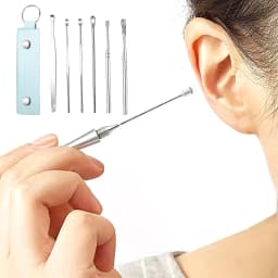 ZZERHUOO Stainless Steel Ear Pick For Ear Wax Removal And Ear Cleaning Hygiene With Multiple Kitchen Spray Foam Toilet Foam Limestone Shower Tile - Thumbnail 3