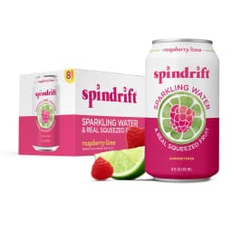 Spindrift Sparkling Water, Raspberry Lime, 12 Fl Oz, 8 Ct - Thumbnail 1