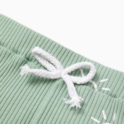 PatPat Pijamas para Bebé Recién Nacido Ropa de Niño Niña Conjuntos de Atuendo de Algodón Mameluco Acanalado de Manga Larga y Pantalones con Gorro 0-3 Meses - Thumbnail 2
