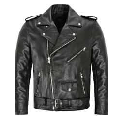 Bazeneo Mens Leather Jackets Slim Fit Faux Leather Jacket Long Sleeve Full Zip Biker Jackets Smart Casual Marlon Brando Jacket Plain Colour Waist Belt Pu Coat Motorcycle Outwear - Thumbnail 6