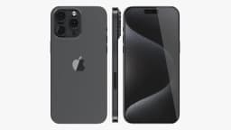 Factory Unlocked, Apple, iPhone 15 Pro Max, Cell Phone, 256GB, Black Titanium - Thumbnail 5