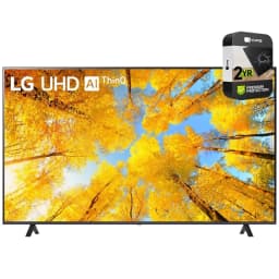 LG 55UQ7570PUJ 55 Inch 4K UHD Smart webOS TV 2022 Bundle with 2 YR CPS Enhanced Protection Pack - Thumbnail 1