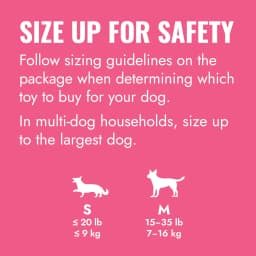 KONG® Puppy Binkie Stuffable Dog Toy, Pink, Medium for Beginner Chewers - Thumbnail 5