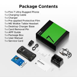 DOOGEE Fire 7 Ultra 5G Rugged Cell Phone,13000mAh Battery/33W Fast Charge,32GB+256GB(2TB TF),6.6"HD+90Hz,IP68/IP69K,125dB Speaker,Nfc,Dual Sim - Thumbnail 3