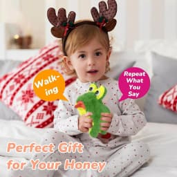 BAELLERT Electric Plush Frog Toy with Sound Movable Tongue Interactive Walking Animal Plushie Musical Stuffed Doll Kids Boys Girls Birthday Gift - Thumbnail 3