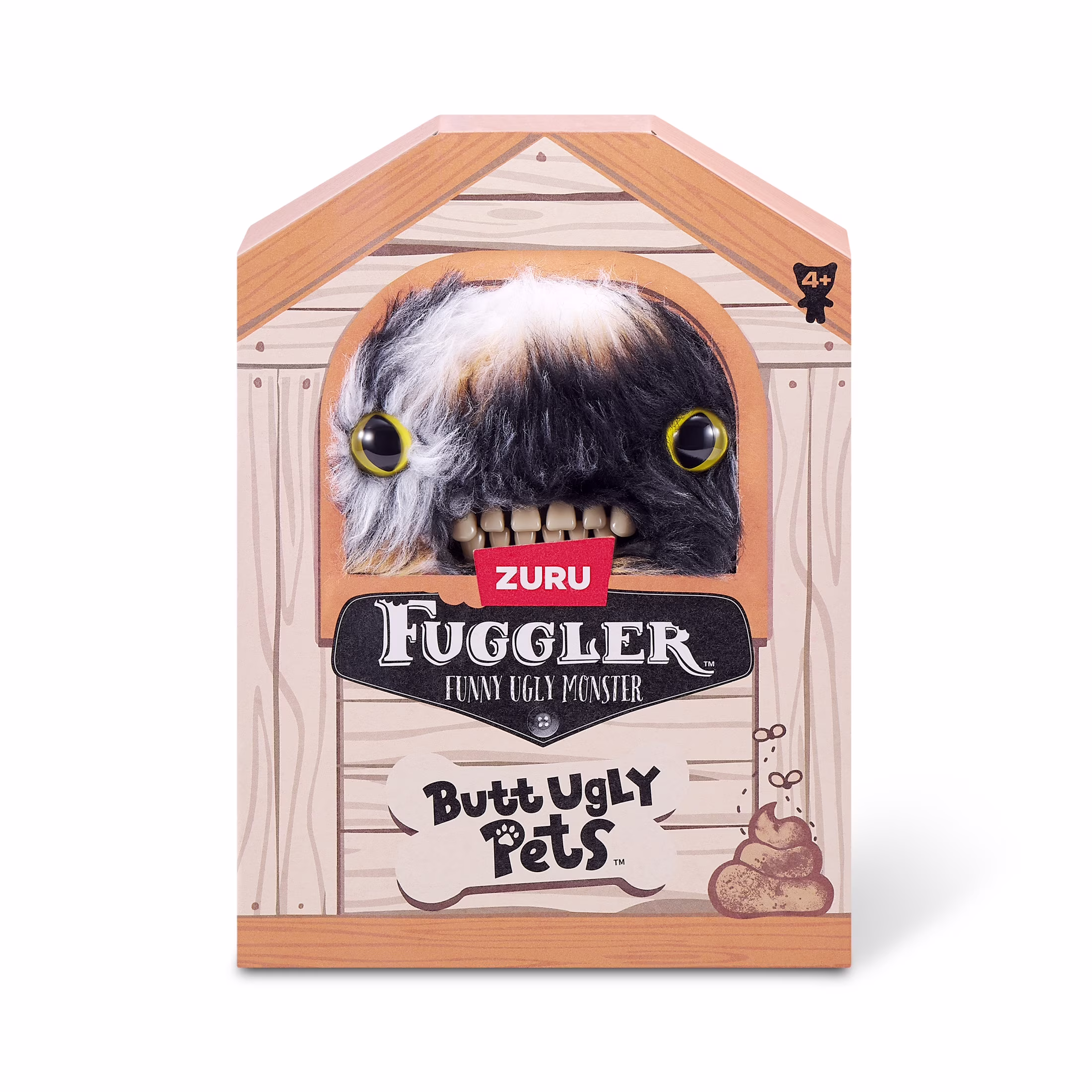 Fuggler Butt Ugly Pets 9 inch (Cheezee - Calico Cat), Ugly Monster Stuffed Animal Toy by ZURU - Thumbnail 2