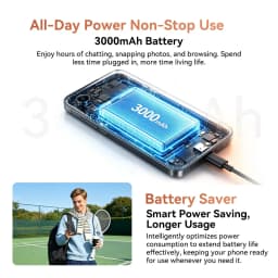 Blackview WAVE 2C 5" Unlocked Phone,Android 16 GO,9GB+32GB Octa-Core,Face Unlock,3000mAh Battery,4G LTE Unlocked Smartphone,Shadow Black - Thumbnail 13