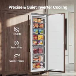 Ca'Lefort 22 Inch Panel Ready Refrigerator,Built-in All Freezer Panel-Ready Fridge,8 Freezer Spaces, for Kitchen & Bar Integration(Panel Not Included) - Thumbnail 5