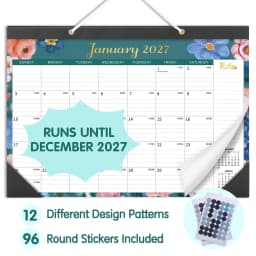 Deli 2027 Desk Calendar 18 Monthly 17 x 12" Desktop/Wall Calendar, Thick Paper with Julian Dates and Block for Home School Office - Thumbnail 9