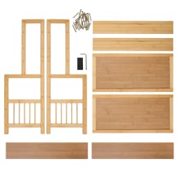 Gtouse 4 Tier Desktop Shelf Bamboo Desktop - Thumbnail 9