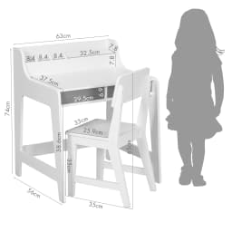 Starous Kids Study Desk with Storage Bin White - Thumbnail 6