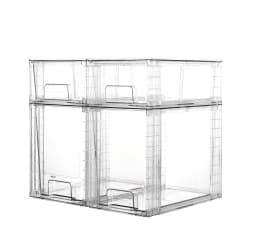 Sindcom Stackable Storage Drawers Set of 4CLEAR - Thumbnail 4