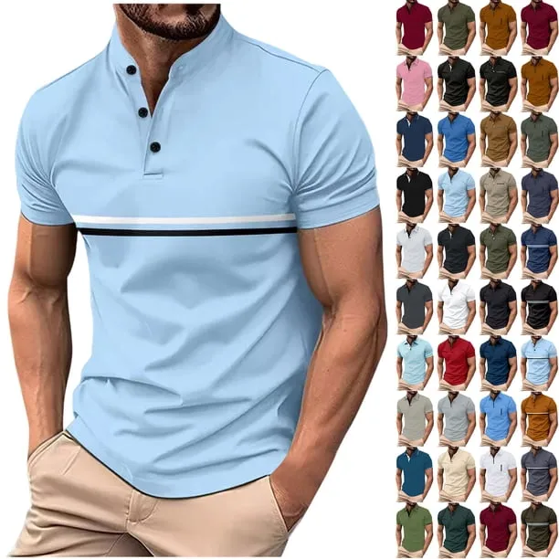 Men's Clothes Men Solid Color Casual Fashion