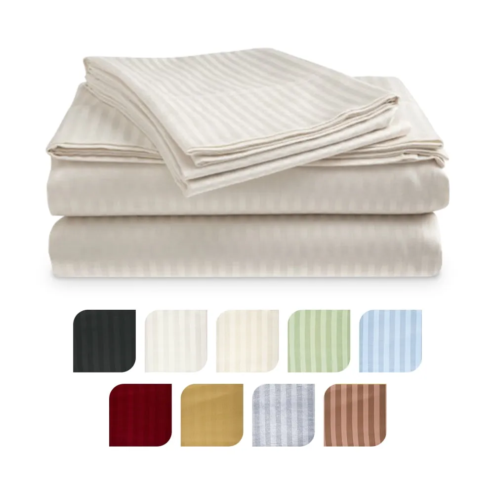 Deluxe Hotel 300 Tc 100 Cotton Luxury Dobby Stripe