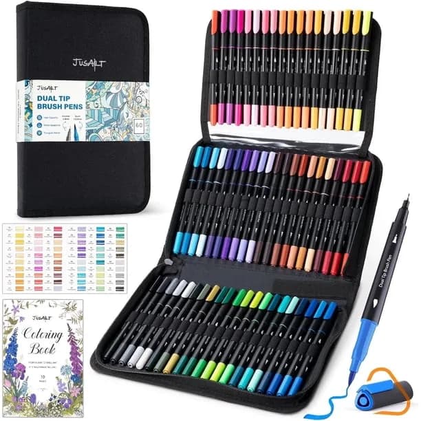 Jusart Markers for Adult Coloring Books No