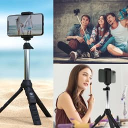 Bower 6 in 1 Multi Selfie Tripod with Smartphone - Thumbnail 1