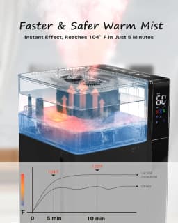 Warm and Cool Mist Humidifier Large Room 53GAL20L - Thumbnail 4