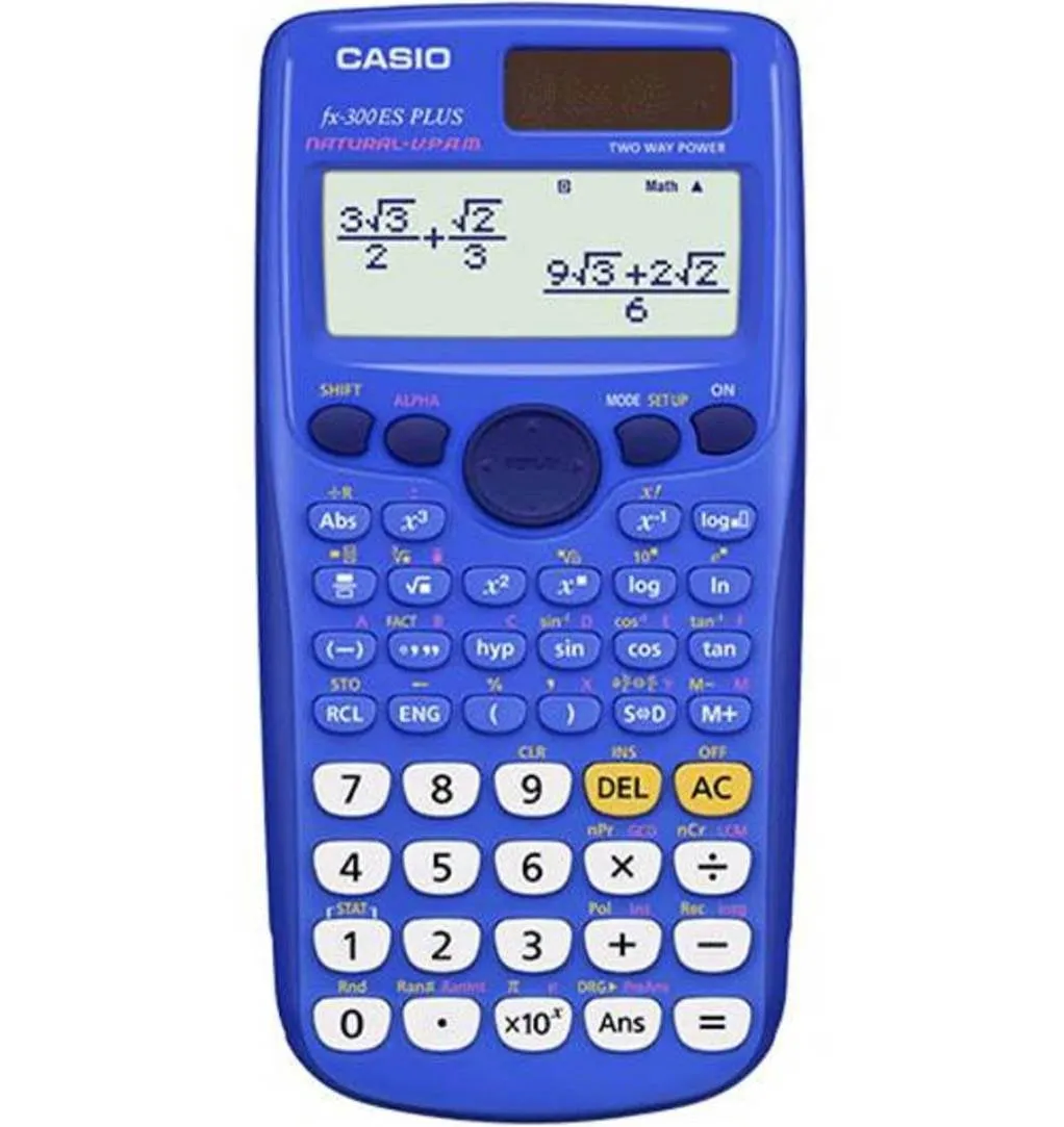 Casio FX-300ESPLUS-BU Fraction and Scientific Calculator, Blue