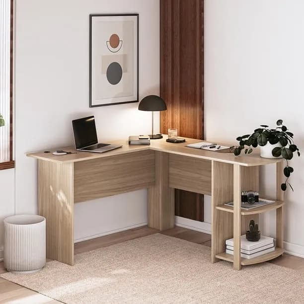 Ameriwood Home L Shaped Desk with Side Storage