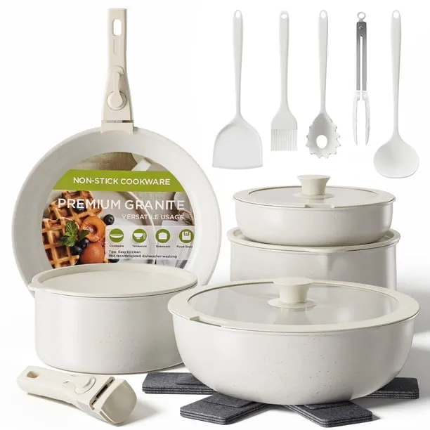 Furnibear 20PCS Pots and Pans Set Nonstick Kitchen