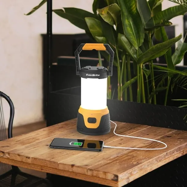 EverBrite Rechargeable LED Camping Lantern with Power Bank Function, 1000 Lumens Camping Lights, 5 Lighting Modes, Ideal