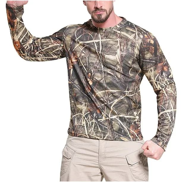 Men's Camouflage Quick Dry Sun Shirts Upf 50 Sun