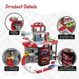 Bmag Race Track Set Garage Playset Parking Garage - Thumbnail 6