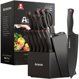 Astercook Kitchen Knife Set 14 Pcs Knives Block - Thumbnail 1