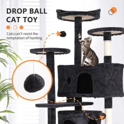 Bestpet 54IN Cat Tree Tower Scratch Posts Condo - Thumbnail 4