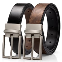 Maikun Men Belts Reversible Leather Belt Reverse - Thumbnail 3