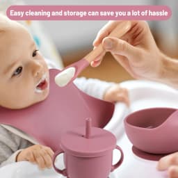 Hequsigns Army Green Silicone Baby Feeding - Thumbnail 9