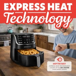 Gourmia 4 Quart Digital Air Fryer with 12 One - Thumbnail 5