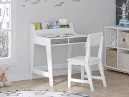 Starous Kids Study Desk with Storage Bin White - Thumbnail 4