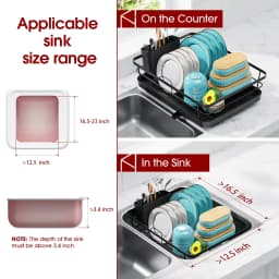 Sakugi Dish Drying Rack Compact Dish Racks for - Thumbnail 3