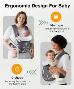 Rupoun Baby Carrier Convertible Soft and Cool Baby - Thumbnail 8
