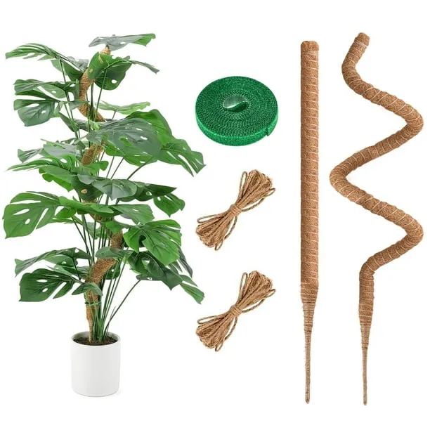 2X 47 Inches Monstera Moss Pole Bendable Coco Coir