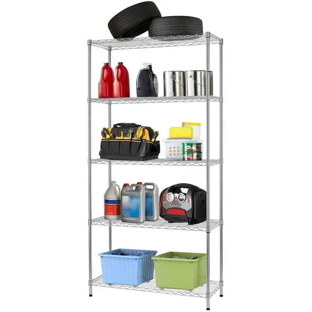 Bestoffice 5 Tier Wire Shelving Unit 1250LB