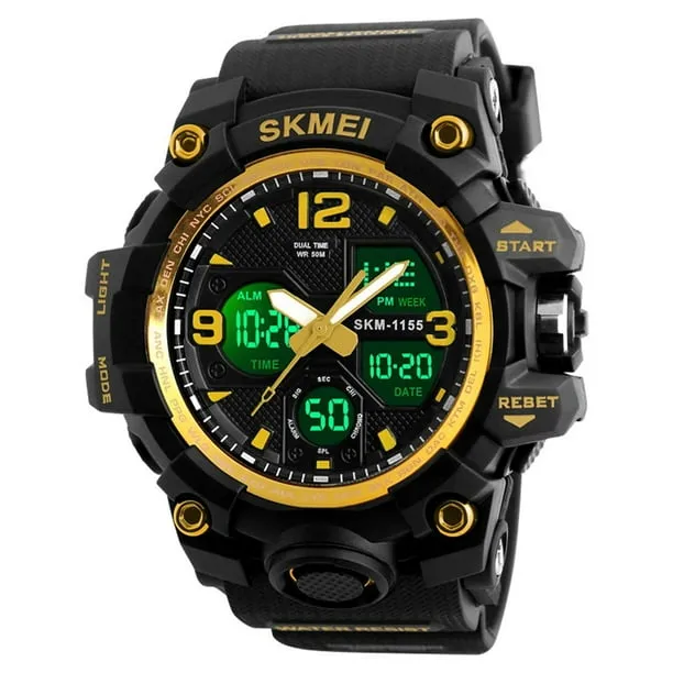 Men's Digital Sports Watch, Large Face Military Waterproof Watches for Men with Stopwatch Alarm LED Back Light Sports Wa