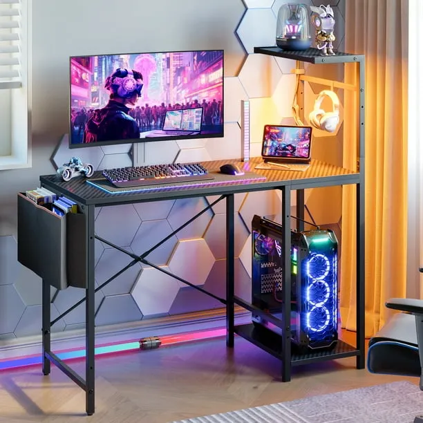 Bestier Gaming Desk with LED Lights 44 Computer
