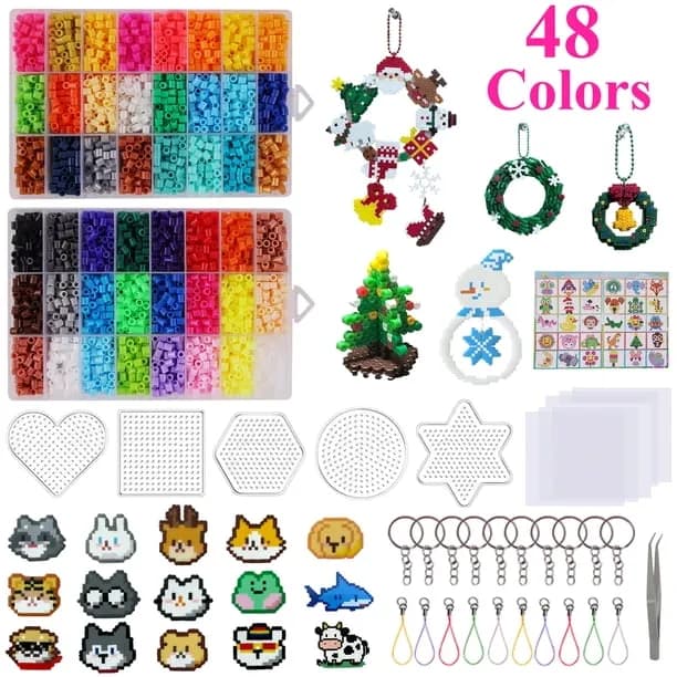 Yalumo 8200PCS Fuse Beads Kit 48 Colors 5MM Iron